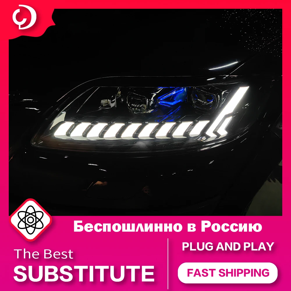 AKD Car Styling Headlights for Q7 2006-2015 Upgraded laser style LED double lens far and near beam of light  Auto Accessories