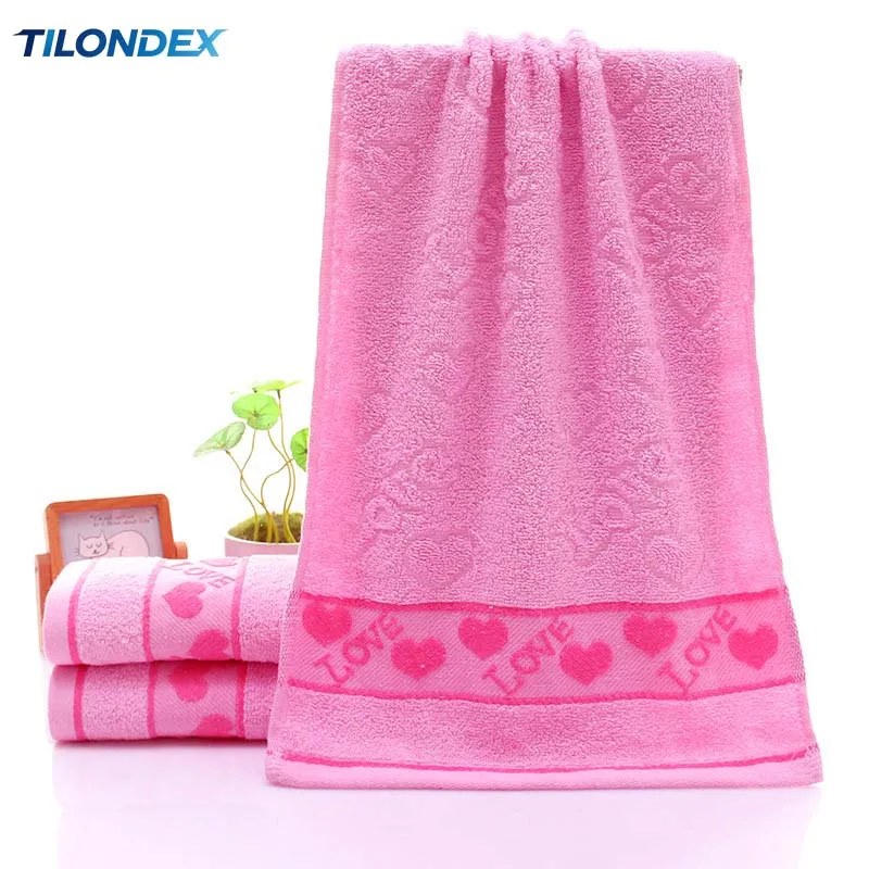 Love Heart Jacquard Hand Towel 100% Cotton Soft Super Absorbent Lint Free Bathroom Face Towel