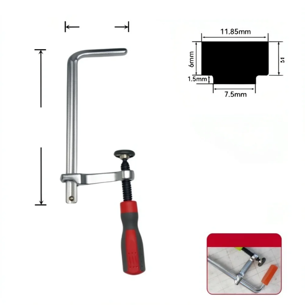 Adjustable Ratchet Track F Clamp Woodworking Quick Grip Hand Tool Fixing Device For Laidomi Bench Carpentry Work
