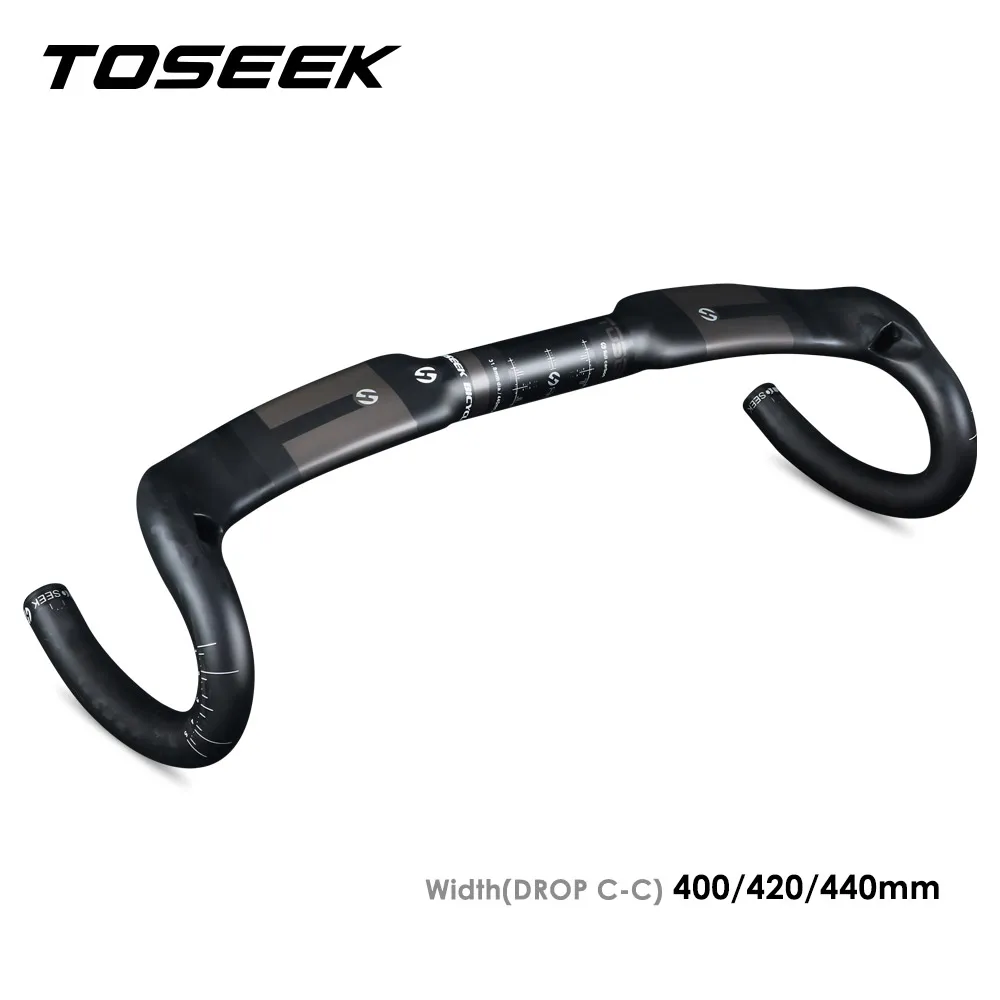 TOSEEK Full Carbon Bike Handlebar Super Light UD Matt Internal Routing 400/420/440mm Road Bicycle Bent Bar Cycling  Accessories