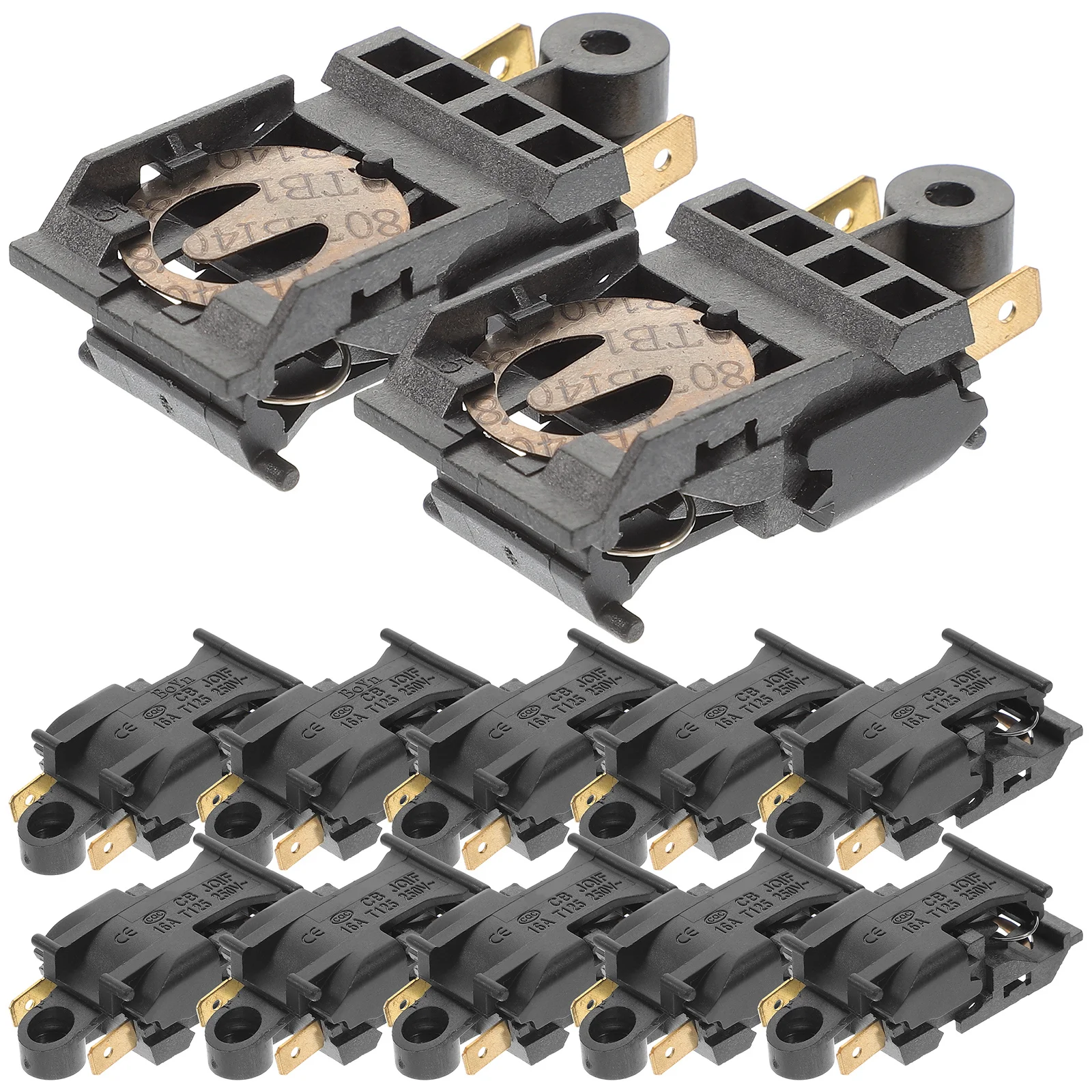 

12 шт., термостат, переключатель управления 16a, 250 В, высокопроизводительный контроль температуры для электрической духовки, кофеварки, нагревателя