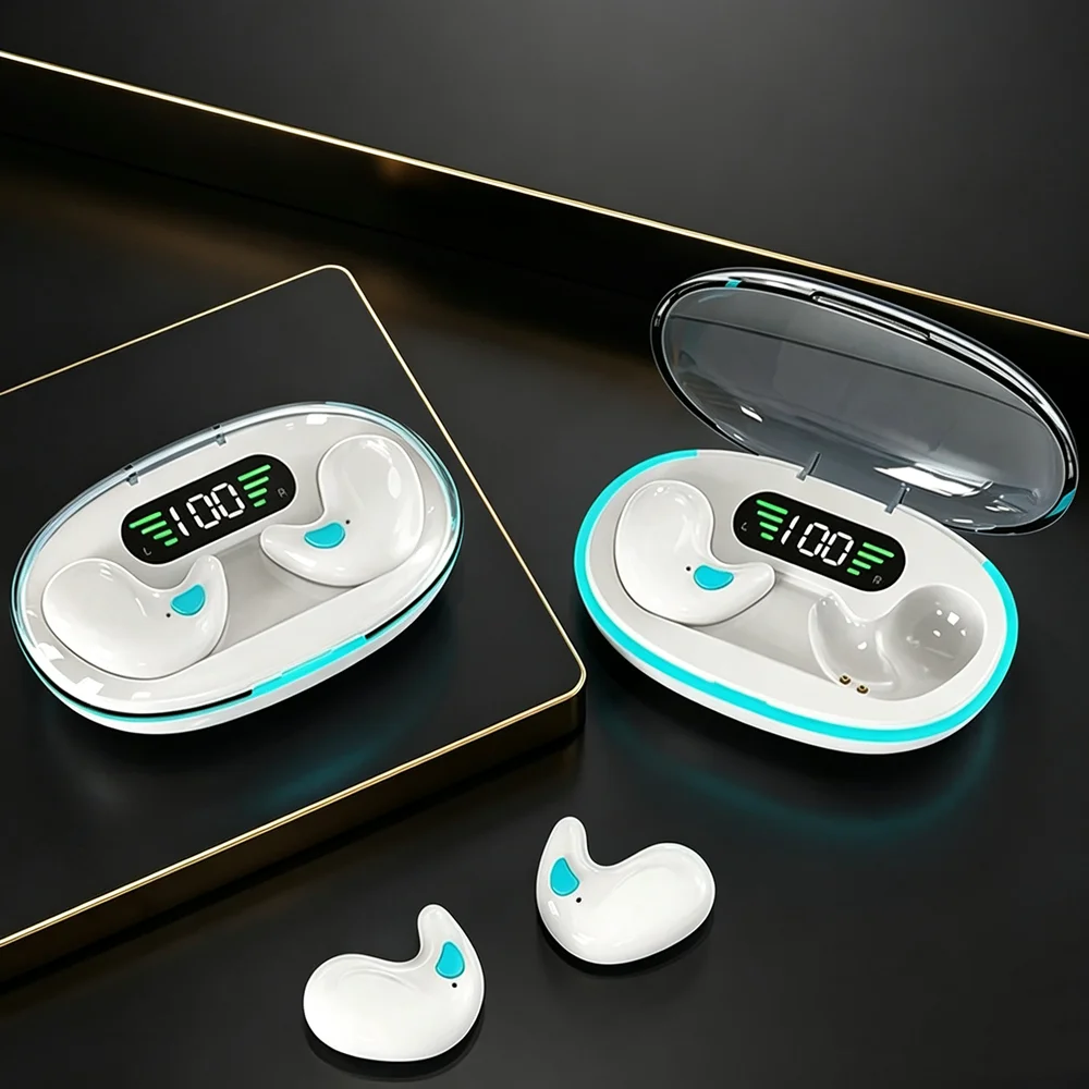 Invisible Sleep Wireless Earphone TWS Bluetooth 5.3 Headphones Hidden Earbuds Noise Reduction Sports Headset