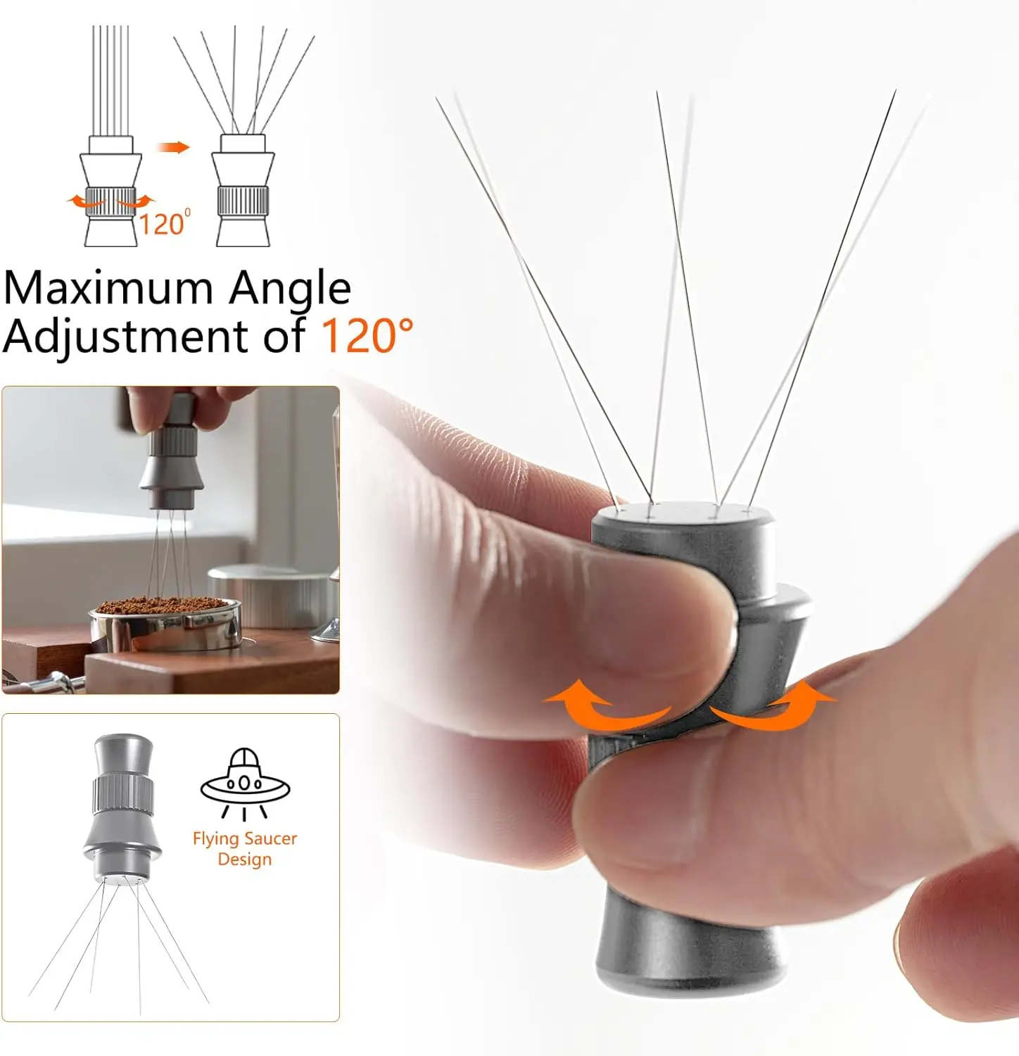 أدوات IKAPE Espresso WDT، محرك إسبرسو قابل للتعديل، أداة توزيع الإسبريسو مع حامل مغناطيسي، ملحقات القهوة