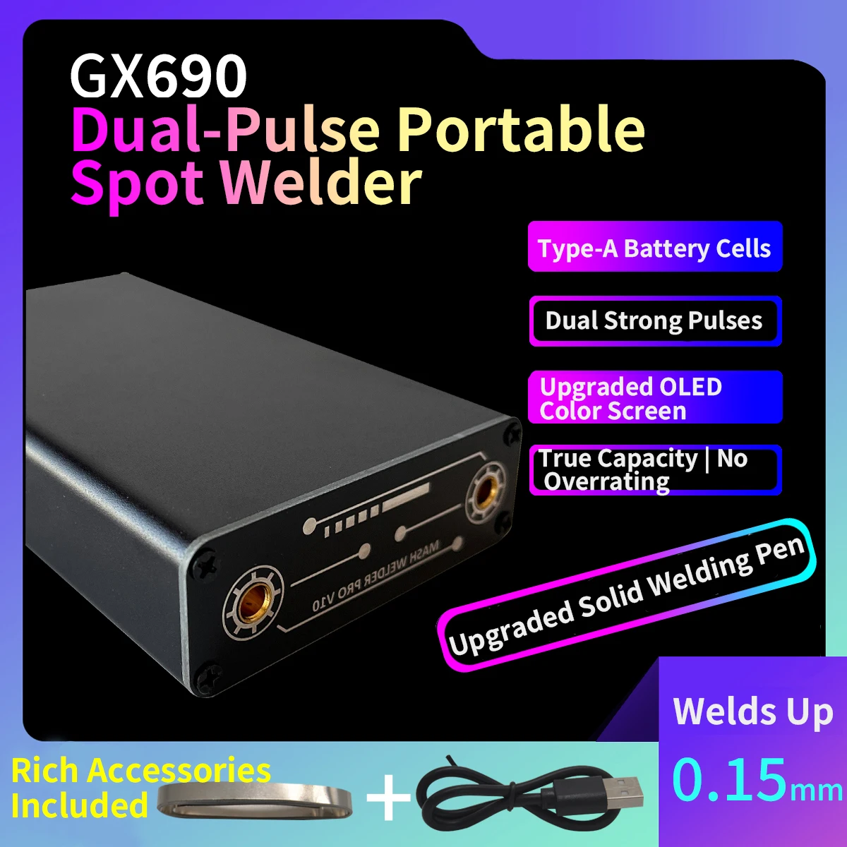 Portable DIY Spot Welder Mini Spot Welding Machine With SuperCharge power bank Pen Nickel Plate 18650 Battery Spot Welder