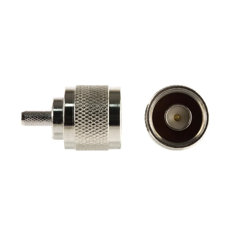N-Type Male Crimp Connector RF Coaxial N Male for RG58 SYV50-3 RG400 LMR195 Cable 50 Ohm Nickel Plated