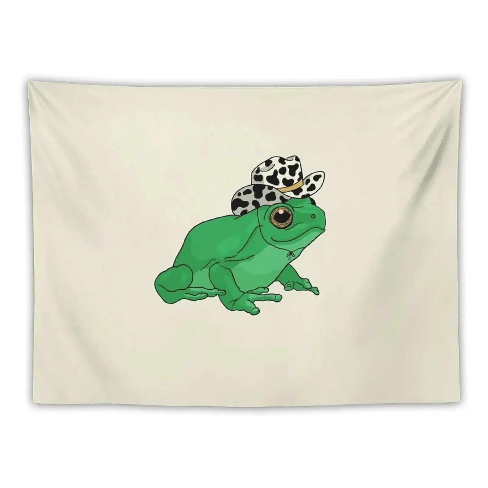 Cute Frog with Cowboy Hat - Kawaii Cottagecore Aesthetic Froggy - Western Rodeo Contry Lover Toad - Youth Teen Pastel C Tapestry