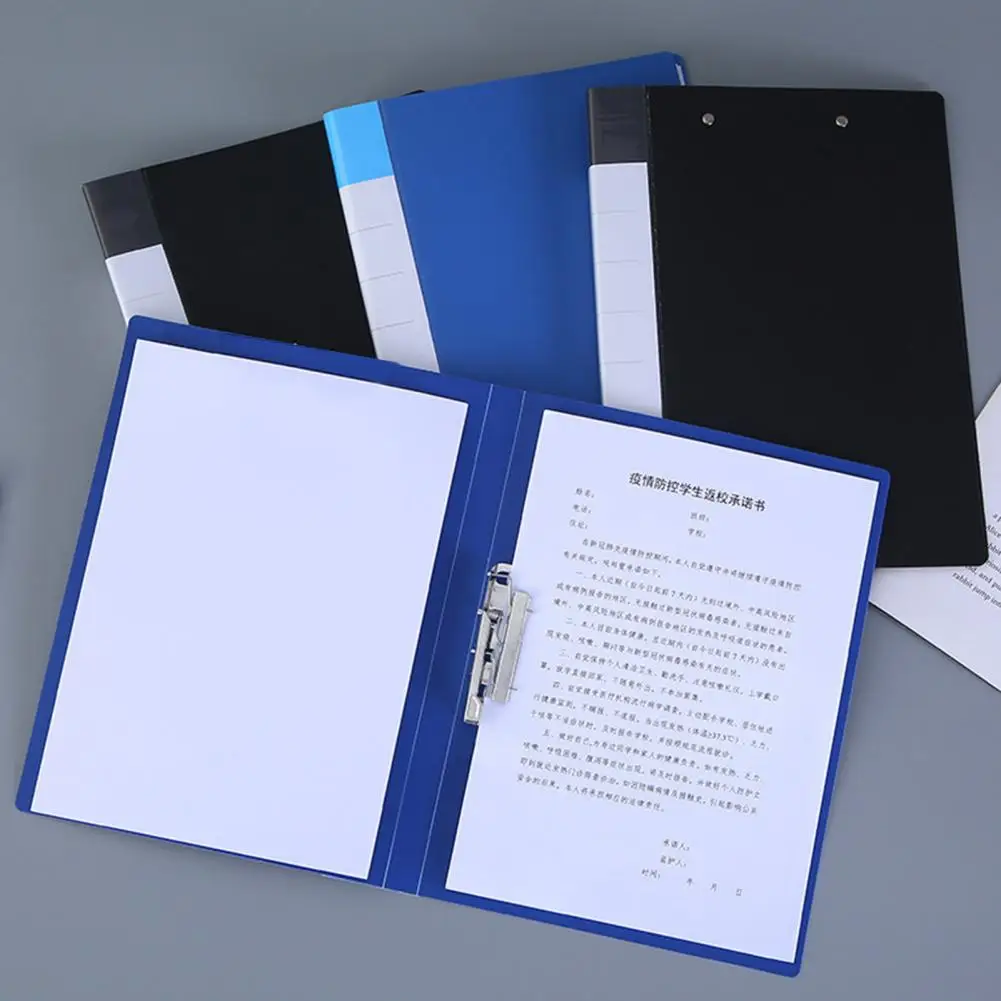 

2 Pcs A4 Punchless Clamp Binder Ringless Binder Folder Holds 120 Sheets Pages Documents File Folder with Metal Swing Clamp