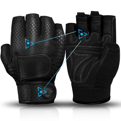 MOREOK guantes de gimnasio antideslizantes almohadillas de 3MM entrenamiento de potencia guantes de levantamiento de pesas Kettlebell entrenamiento ejercicio Fitness guantes hombres