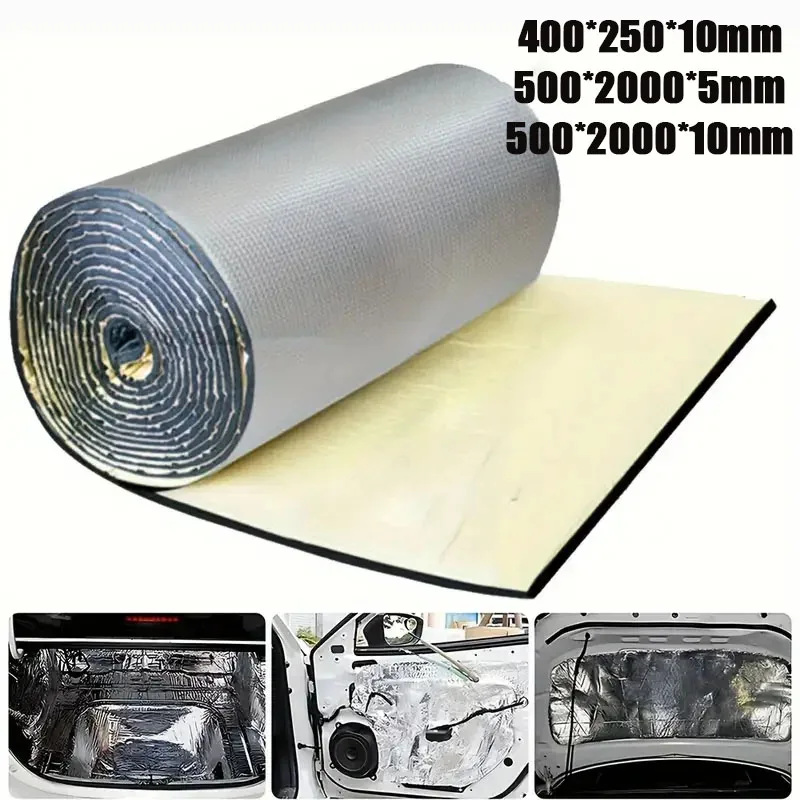 1PC 200x50/40x25cm Car Noise Deadening Mat Sound Proofing Deadener Heat Insulation Mat Hood Closed Cell Foam Vehicle Accessories