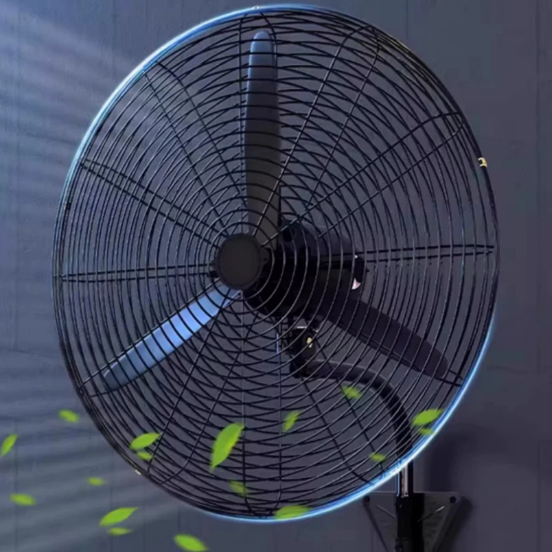 Heavy Duty Oscillating Wall Mount Fan 20/26/30 Inch Metal Blade 3 Speed Copper Motor Industrial Ventilator