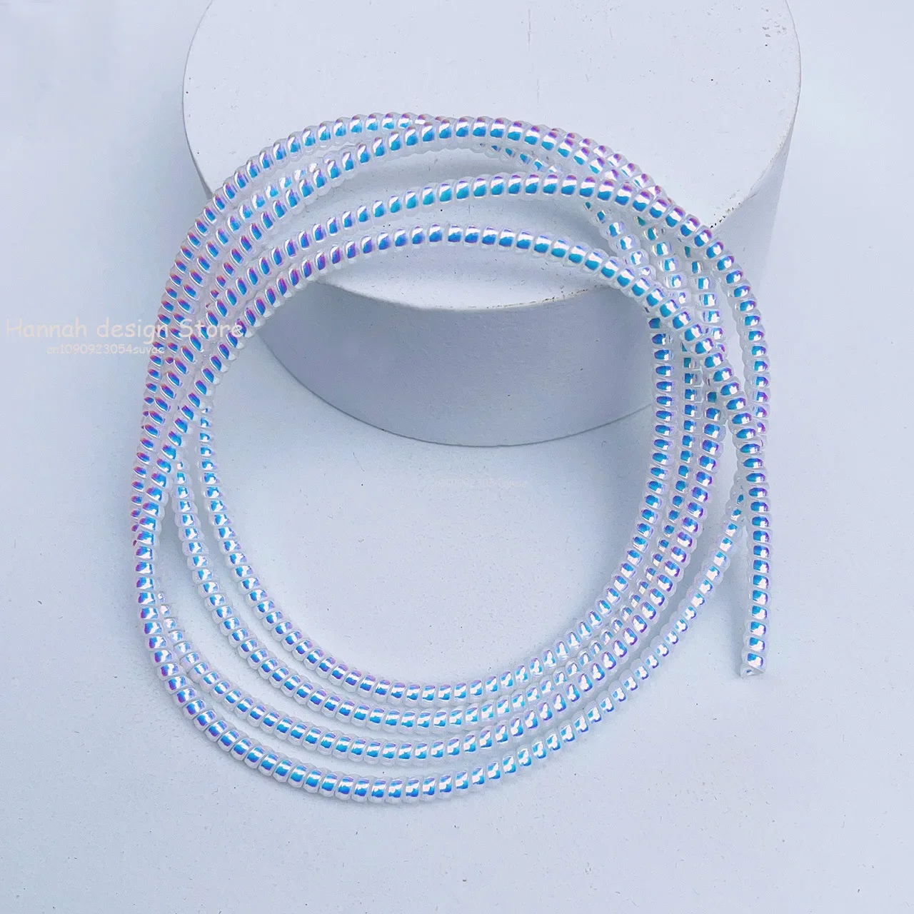 1Roll 1.6m Laser Color USB Charging Data Cable Protector Anti-break Spring Protection Rope Wire Cord Rope Earphone Bobbin Winder view 2