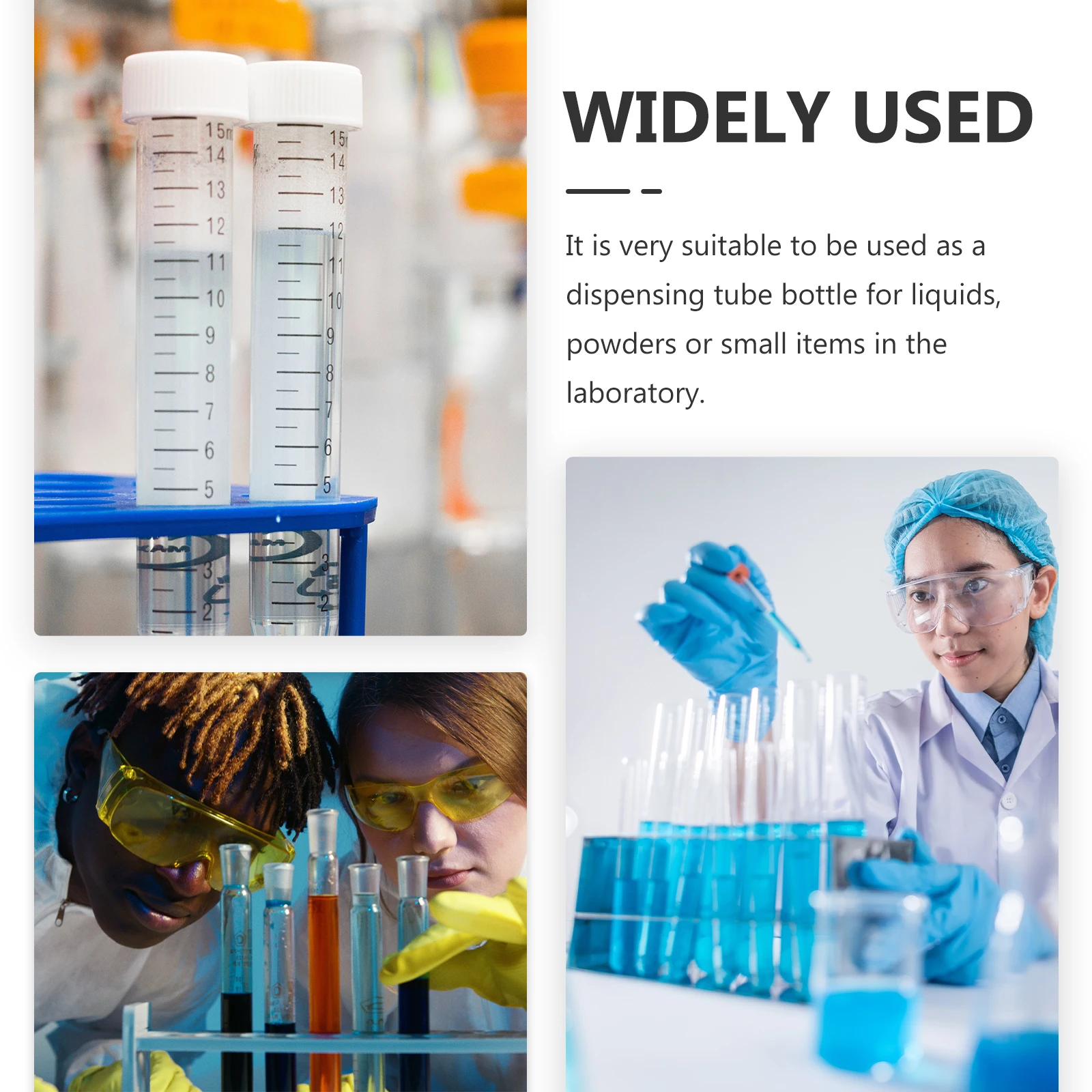 Tubes de sel de bain, bouteilles de stockage en plastique transparent, Tube de bonbons Portable, conteneurs de tubes à essai pour échantillons de masques faciaux, sous-tubes, 12 pièces