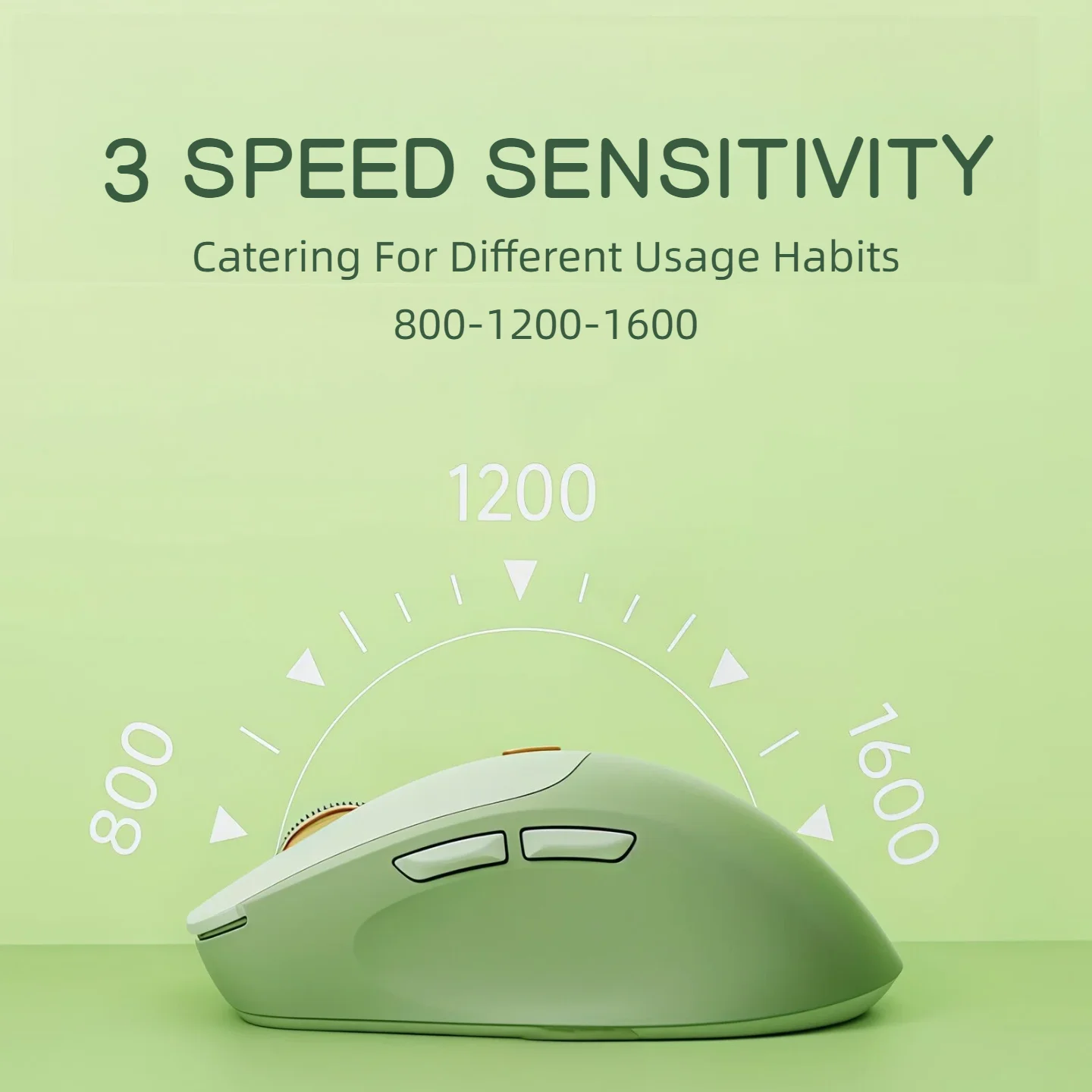 Silent Wireless Mouse Rechargeable Bluetooth 2.4G Dual Mode 3 DPI Adjustable Ergonomic Quiet Click Mice for Laptop PC Tablet Green Blue