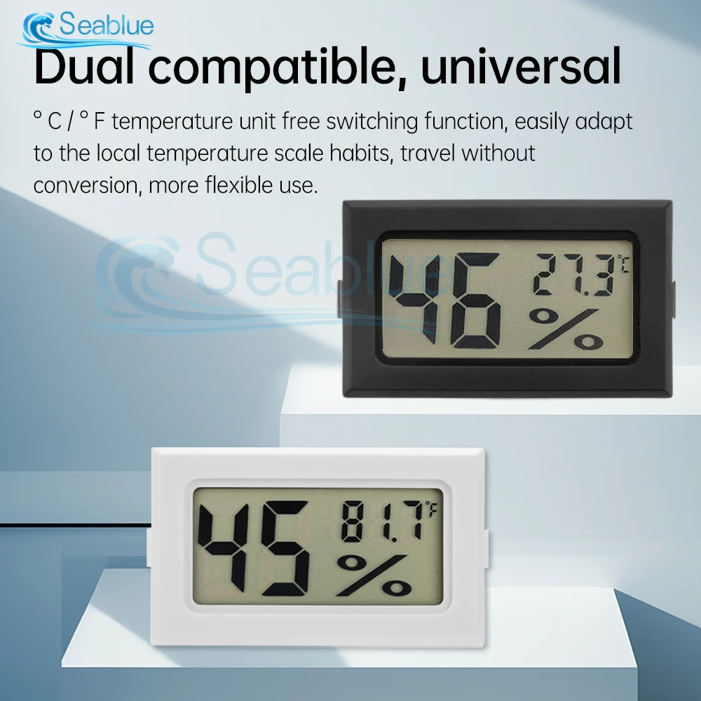 HM20 Mini Digital LCD Indoor Convenient Temperature Sensor Humidity Meter Thermometer Hygrometer Gauge -20~60℃ With battery