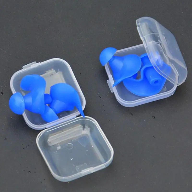 Tappi per le orecchie sport acquatici accessori per il nuoto tappi per le orecchie portatili morbidi in Silicone a prova di polvere con tappi per le orecchie impermeabili per l'acqua subacquea