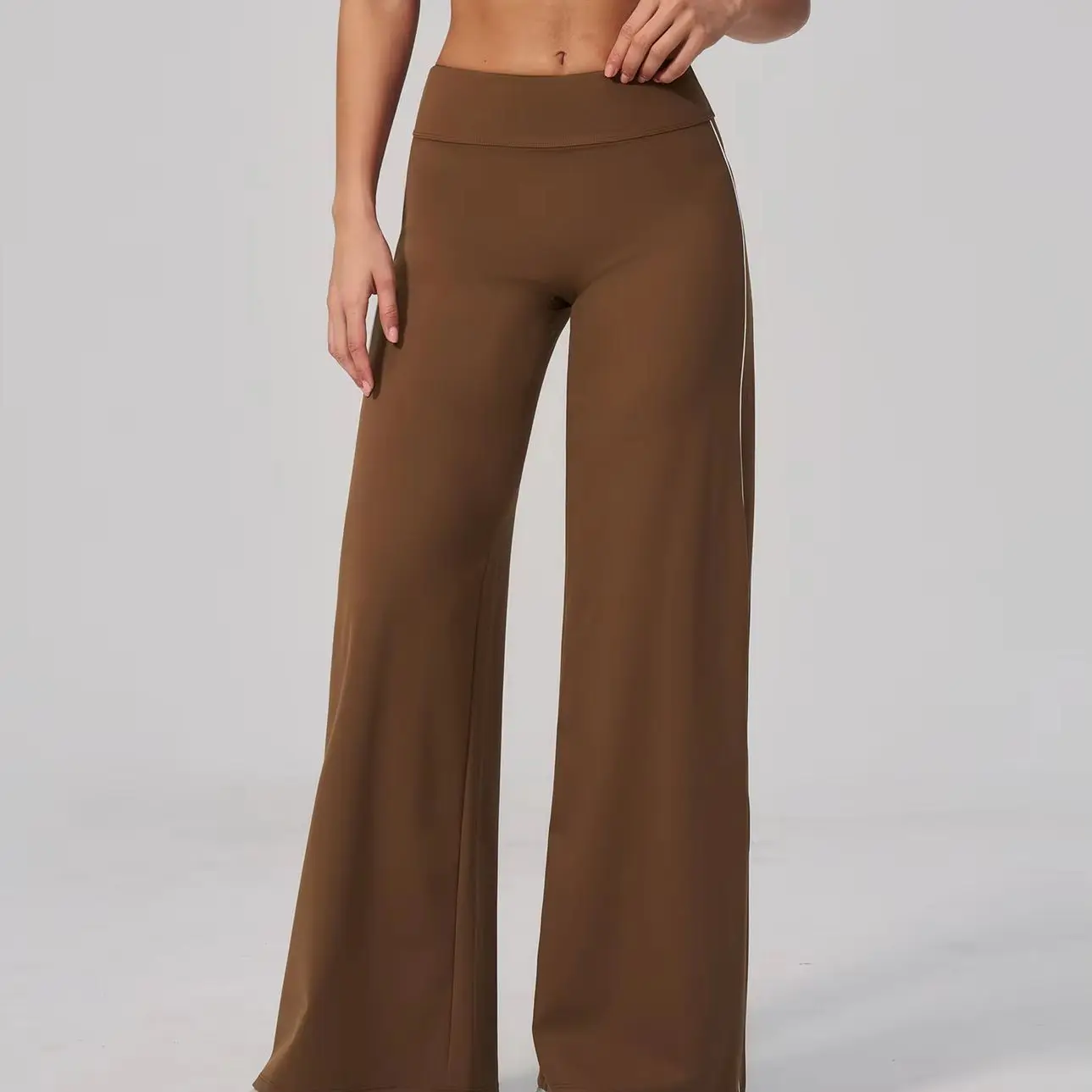 Sports Yoga Pants Women's High Waist Straight Leg Bottoms Wide Leg Trousers Sports Pants Female Fitness Pilates Sports Trousers