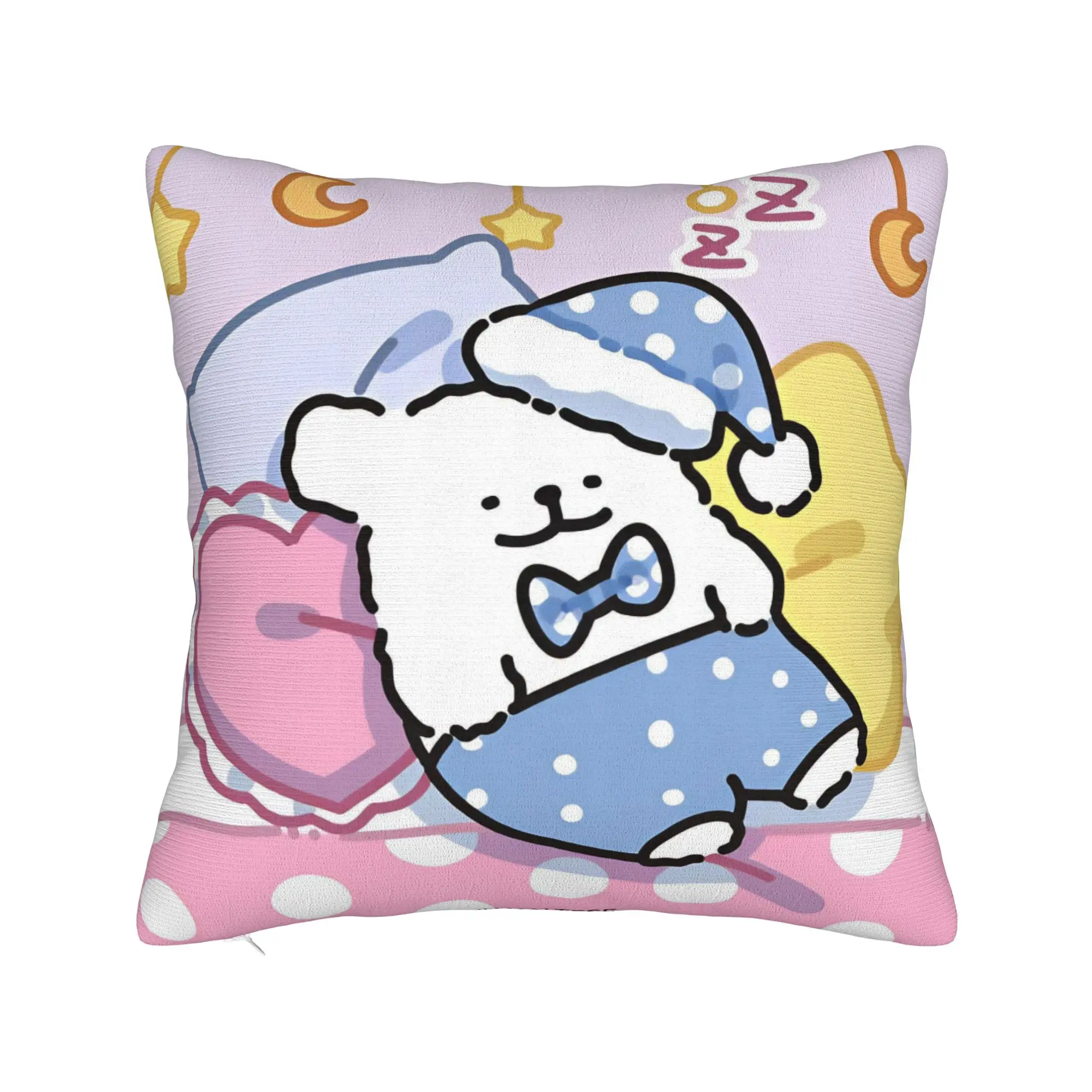 Cartoon Maltese Pillow Case Line Dog Puppy Fashion Pillow Cover Soft Pillowcases For Wedding Party Home Decor