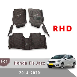 RHD Carpets For Honda Fit Jazz 2020 2019 2018 2017 2016 2015 2014 (5 Seats) Car Floor Mats Auto Cover Styling Accessories Custom