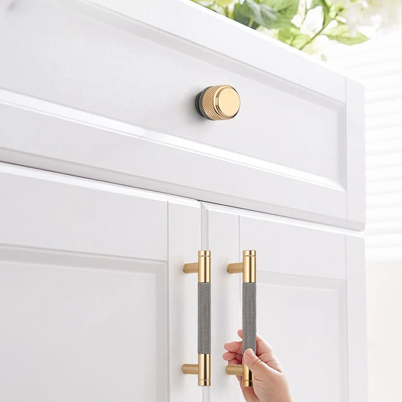 Modern Gold Color Block Light Luxury Nordic Extended Wardrobe Door Handle Drawer Cabinet Aluminum Alloy Small Handle