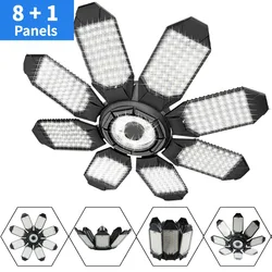 Deformable LED Bulb Garage Light with 6 / 8 Adjustable Panel LED Shop Night Lamp FLSTAR FIRE Workshop Warehouse Ceiling Lighting