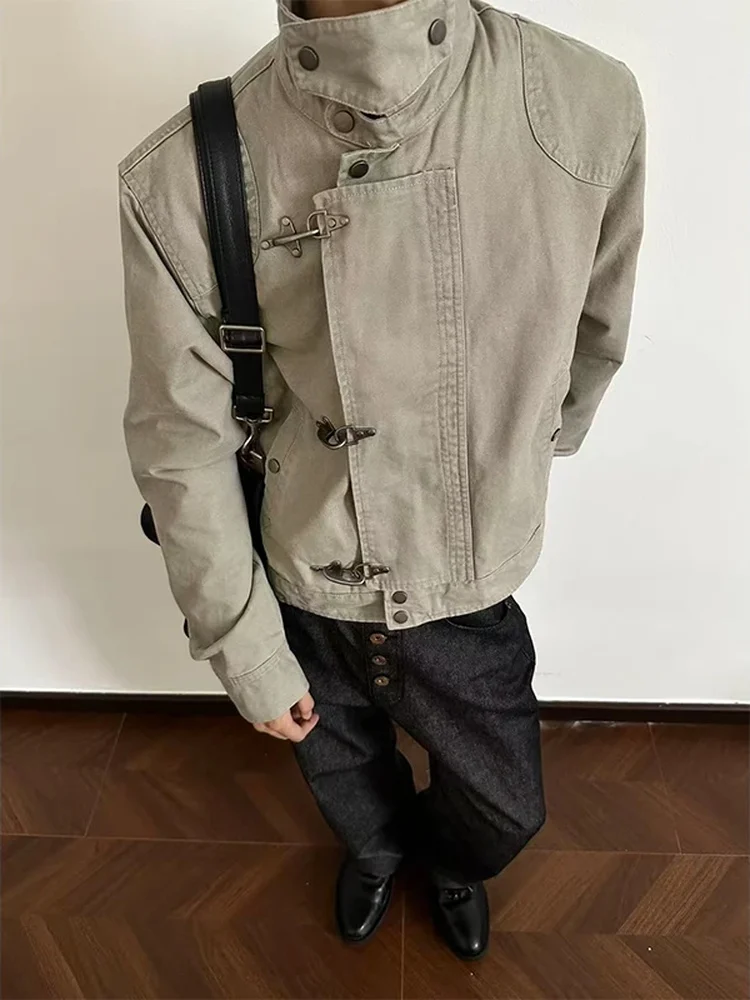 

Винтажная американская утепленная зимняя куртка с воротником-стойкой и широкими лацканами, повседневная теплая хлопковая верхняя одежда для мужчин и женщин