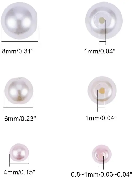 2640pcs Pearlized Glass Beads 24 Color Craft Pearl Bead Dyed Round Satin Luster Pearl Beads Loose Spacer Beads for Bracelet