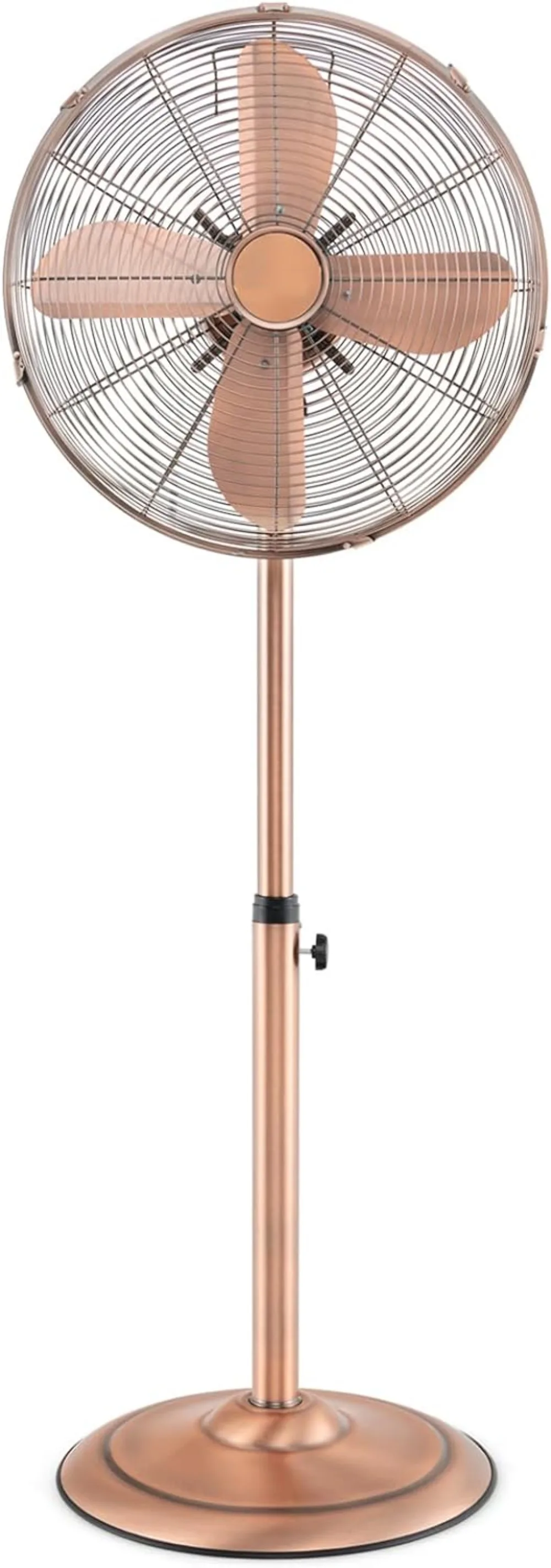 

16" Metal Floor Fan Adjustable Height Industrial Metal Stand Fan 3 Speeds 75° Swing and 20° Head Tilt