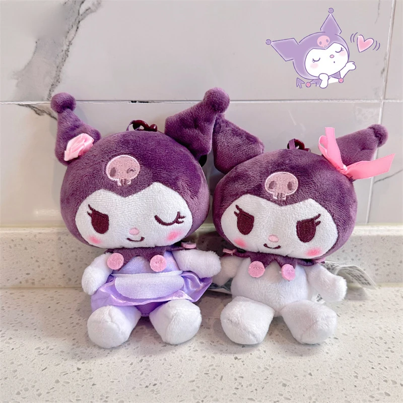 Anime Sleutelhanger Sanrio Hello Kitty Kuromi Knuffels Hanger Schattige Pluchen Speelgoed Kawaii Keyring Party Traktaties Verjaardagscadeau Voor Meisje