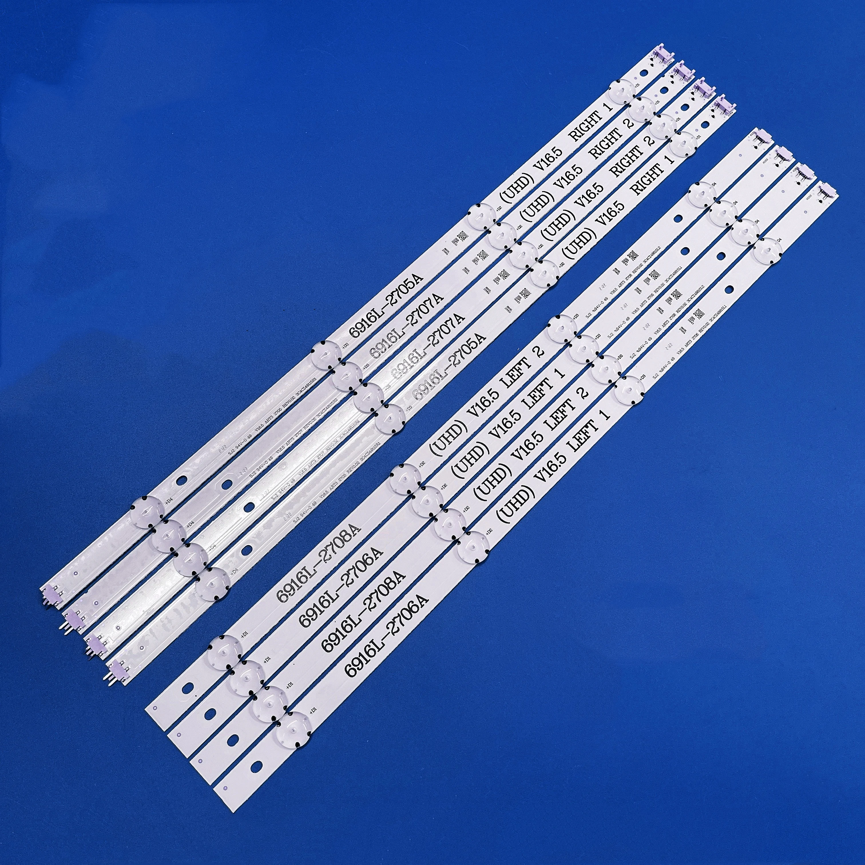 

LED Strip 6916L-2705A 6916L-2706A 6916L-2707A 6916L-2708A 6916L-2709A 6916L-2710A 6916L-2711A 6916L-2712A 49" V16.5 RIGHT LEFT