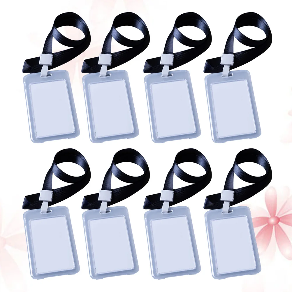 

16pcs Chest Card Protector Cover Id Badge Holder Name Tag Storage Pocket Hanging Rope Lightweight For Travel School Work Outdoor