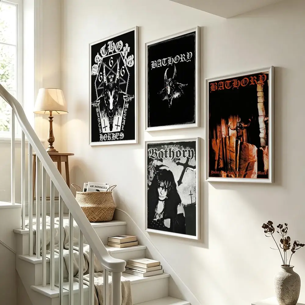 band Bathory Poster Poster HD Waterproof Self-adhesive Art Print Wall Decor for Bedroom Living Room Gift