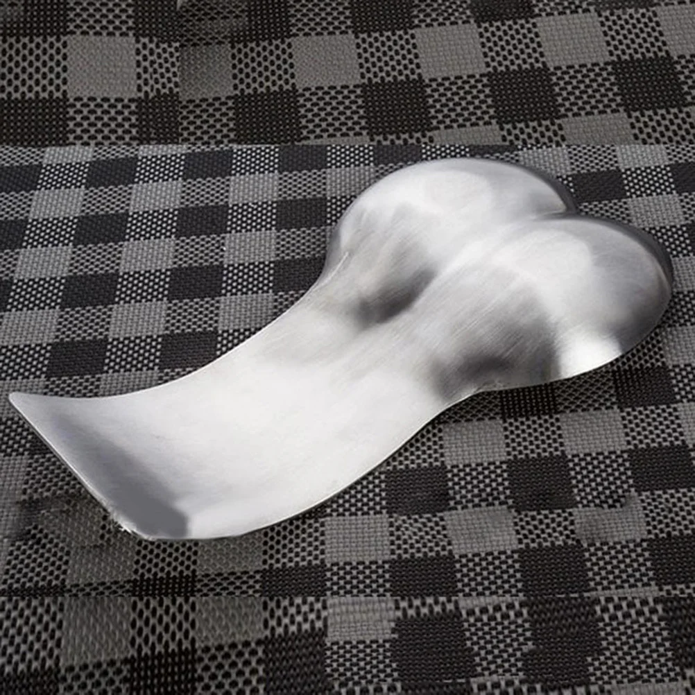 

Двойная подставка для ложки 430, толстая большая стойка для суповых ложек из нержавеющей стали 430, держатель для кухонной утвари, дуговый дизайн, легко чистится