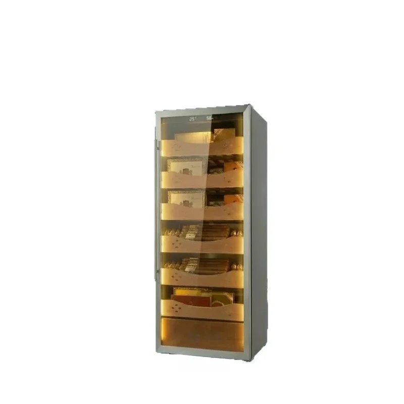 Gabinete inteligente para puros, gabinete integrado para puros con control de temperatura por conversión de frecuencia, caja de almacenamiento de madera de cedro