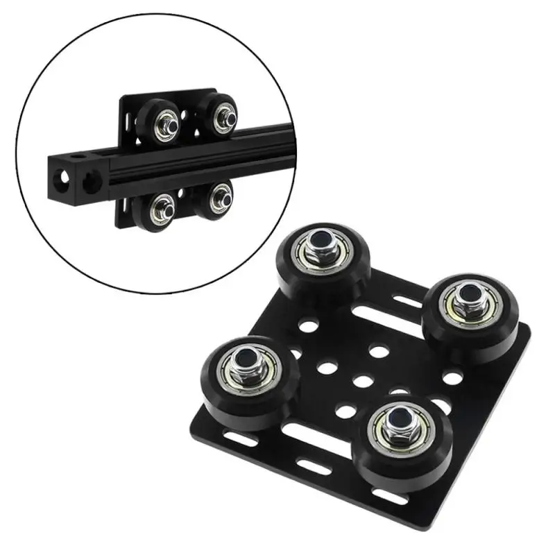 

Набор Gantry Plat Openbuild V, специальный шкив направляющей для алюминиевых профилей с V-образным пазом 2020, четыре колеса для деталей 3D-принтера