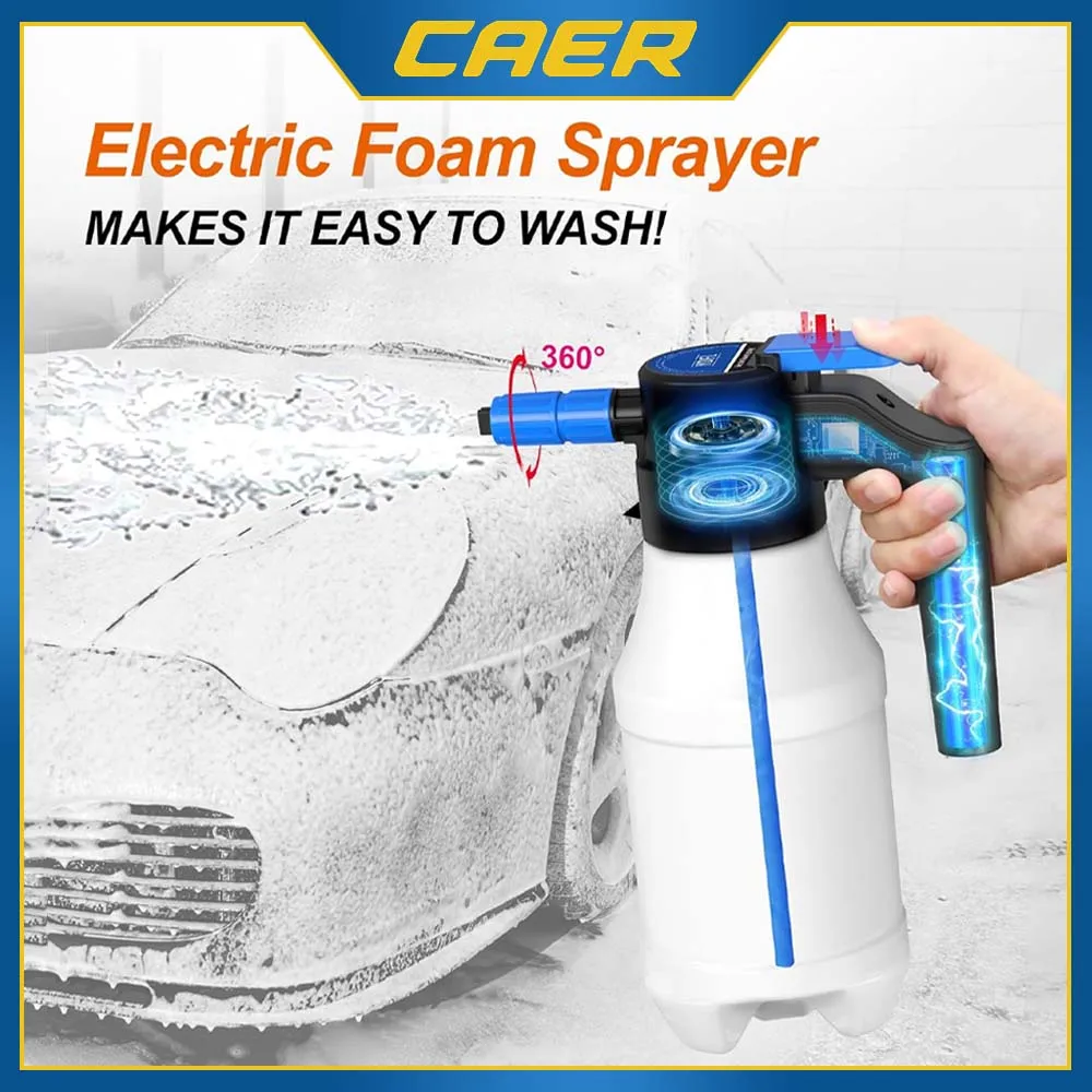 1.5L Electric Foam Sprayer USB Rechargeable Car Washing Watering Cleaner Auto Spray Bottle Cleaning Tools for Home Garden