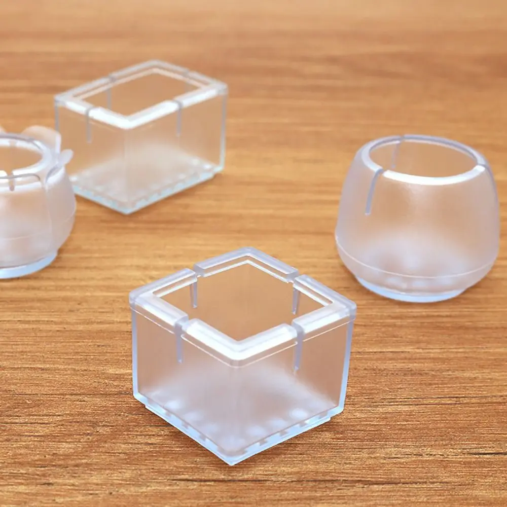 8 قطعة جديد المضادة للانزلاق الجدول كرسي الساق قبعات مقاومة للاهتراء أقدام أثاث الطابق حامي منصات شفافة كتم الصلبة قدم يغطي #3