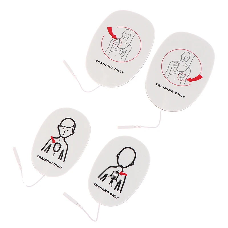 AED Training Device Patches para adultos e crianças, treinamento de primeiros socorros, almofadas de substituição, treinador universal, 1 par