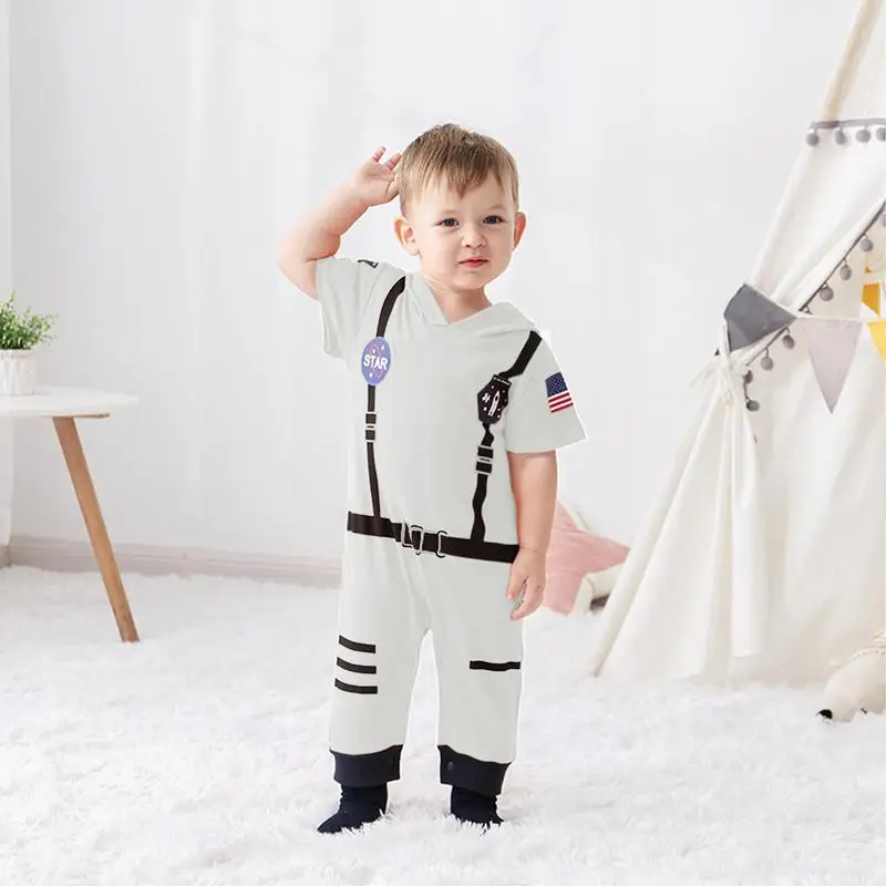 Baby Boy Jumpsuit Breathable Baby Astronaut Outfit Baby Bodysuit Stylish Toddler Outfit Baby Astronaut Costume For Children Boys