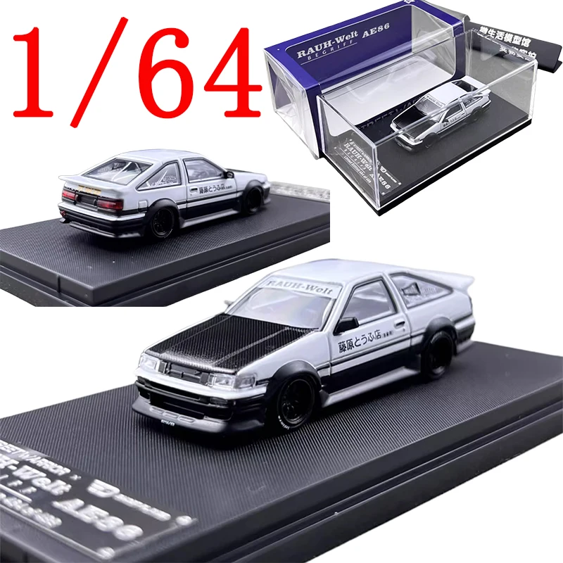 SW ダイキャスト 1/64 スケール トヨタ 合金製モデルカー トヨタ AE86 LBWK RWB ホワイト プレイビークル おもちゃ 男の子向けギフト オリジナルボックス入り