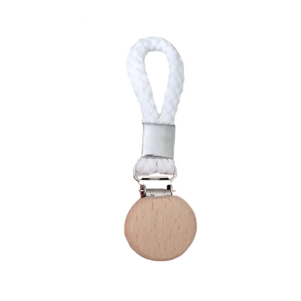 Multifunctional White Cotton Rope Towel Clip Braided with Metal Clamp Hand Towel Hook Hanging Clothes Hanger Bathroom
