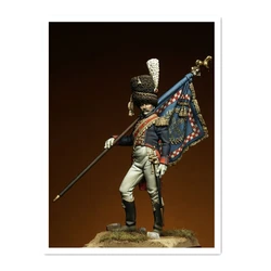 54mm Resin kit  The French Napoleon era elite infantry flag in hand M54008