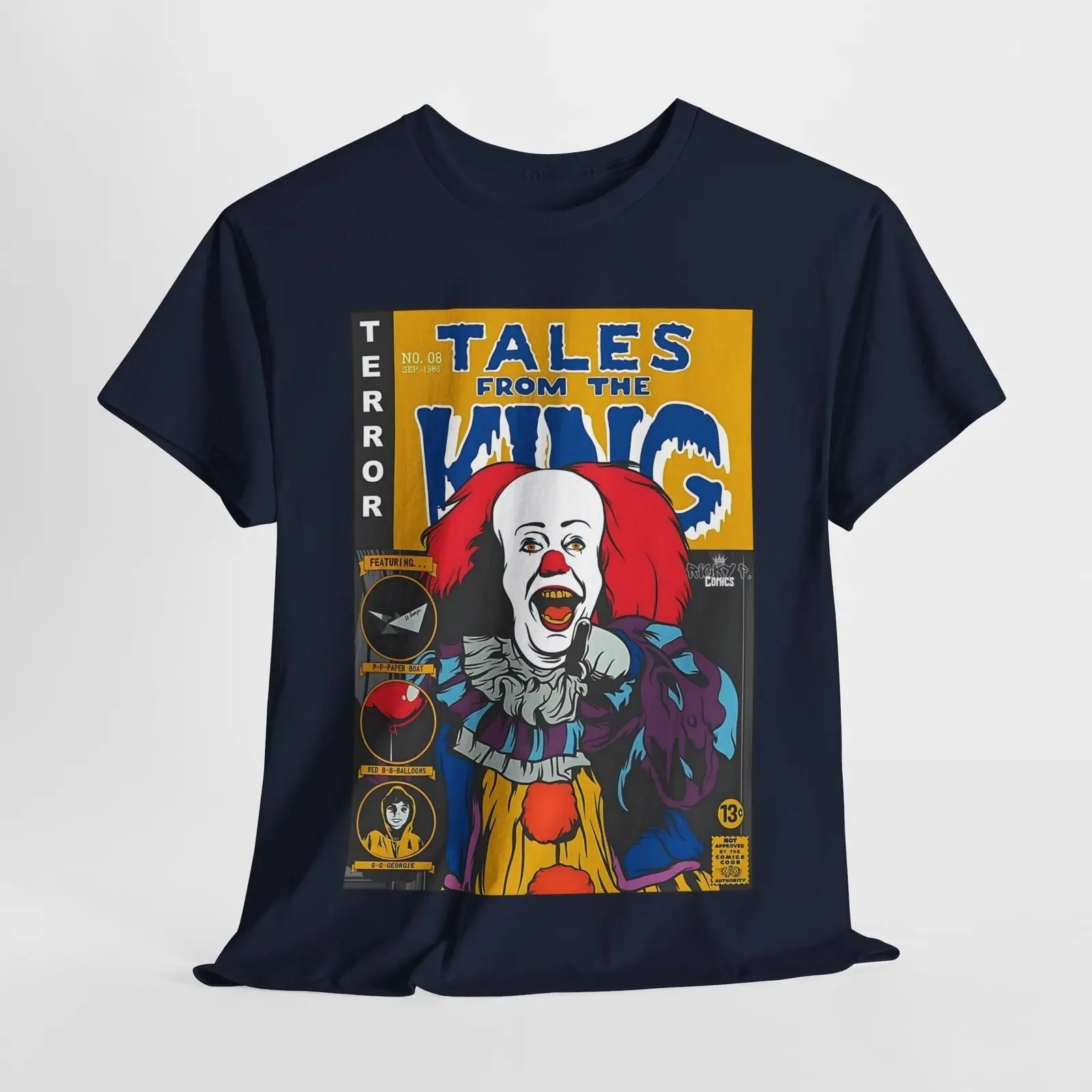 It Movie Tales From Stephen King Horror Comic T Shirt Unisex Heavy Cotton Tee