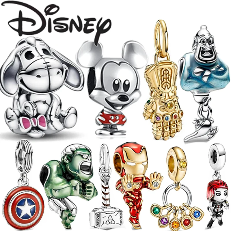 Disney 2024 new fashion Creative Princess Beads fit Pandora's original bracelet accessories Premium exquisite Charm jewelry gift