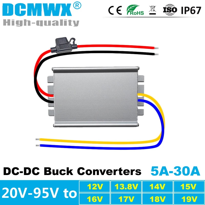 24V36V48V60V72V to 12V DC to DC converter 20V to 90V to 12V8A10A15A automotive voltage regulator