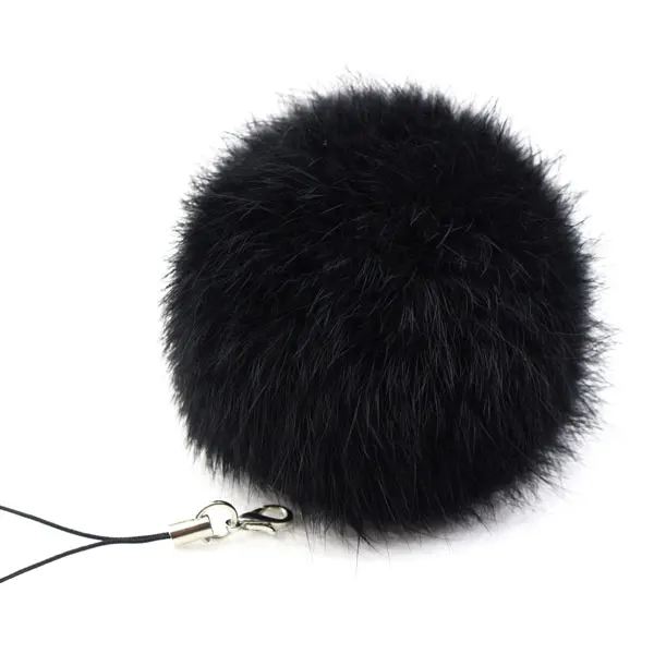 Pom Keychain Real Rabbit Fur Ball Key Chains Keyring Porte Clef Llaveros For Bag Charm Navidad Regalos