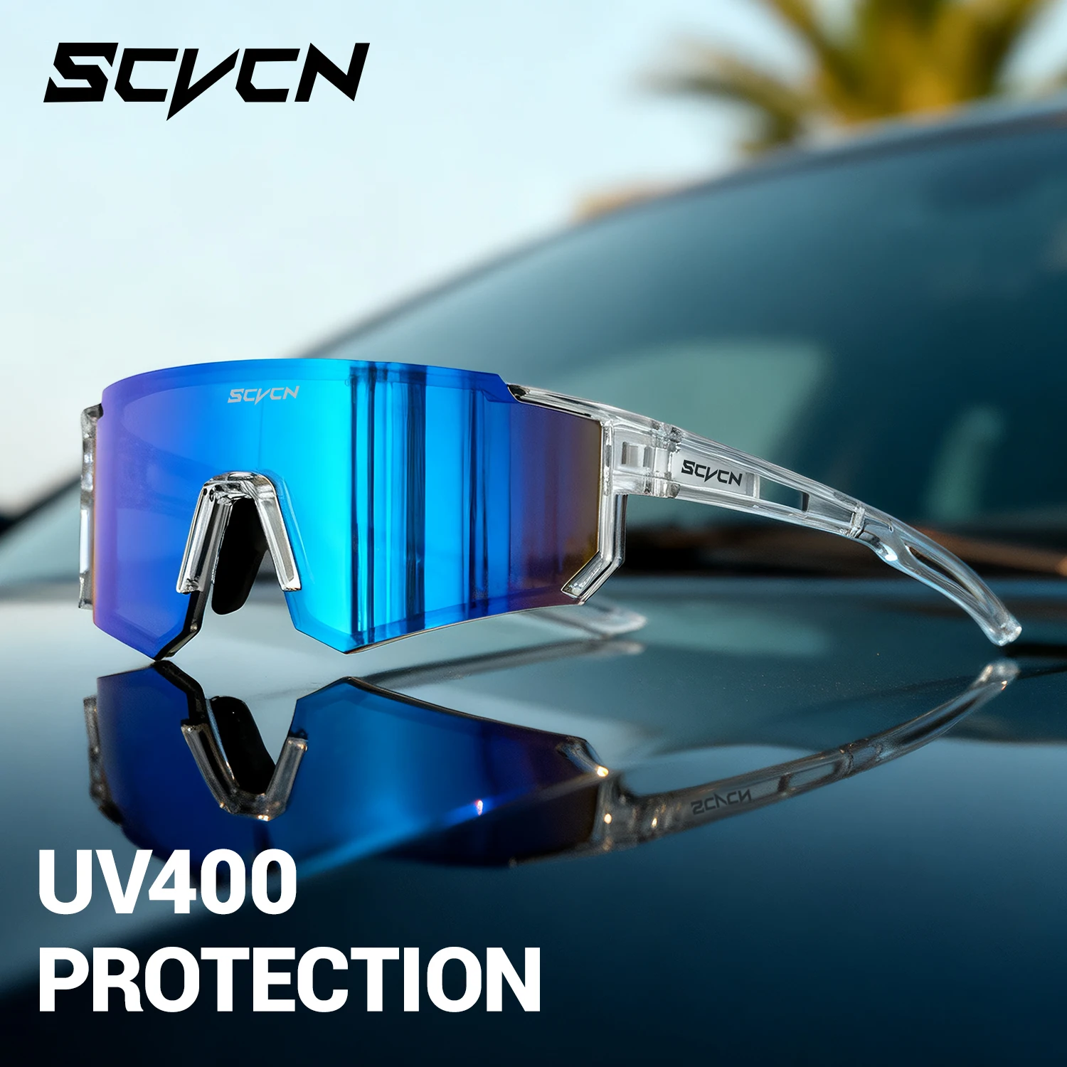 SCVCN Fashion Sunglasses for Men Women Sports Glasses Hiking Eyewear Outdoor Cycling MTB Bike Mountain UV400 Skiing Goggles
