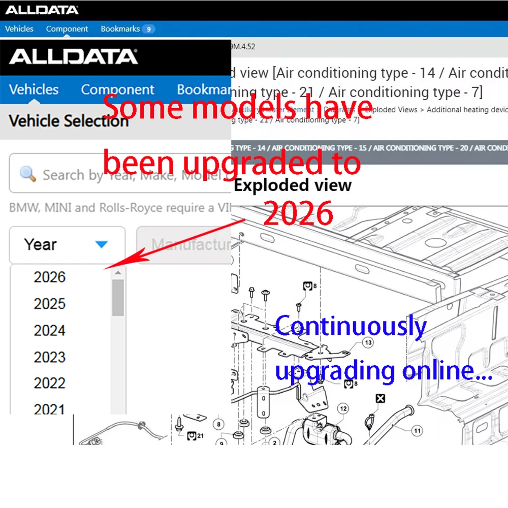 All Data EU Online Account Software 2026 Auto  Alldata EU Car Data Hay-nes PRO for Car Repair Software Support Mobile/PC Login