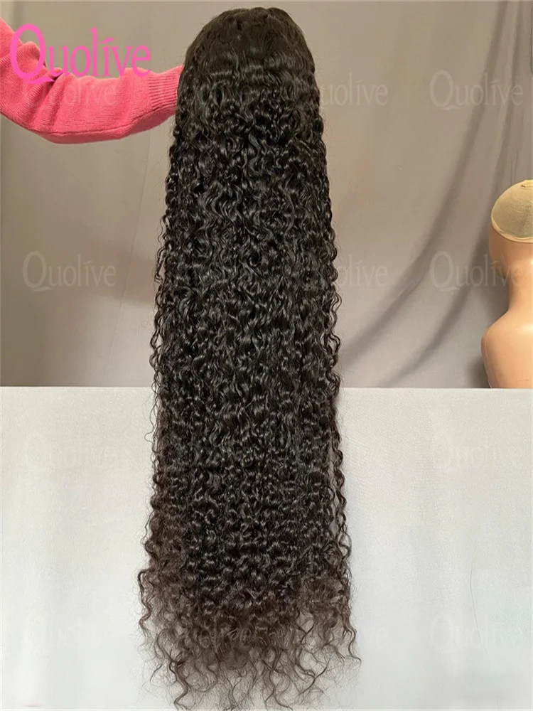

30 40 Inch Natural Color Burmese Curly Deep Wave Hair Wig 13x6 Hd Transparent Frontal Lace Curly Brazilian Human Hair Water Wigs