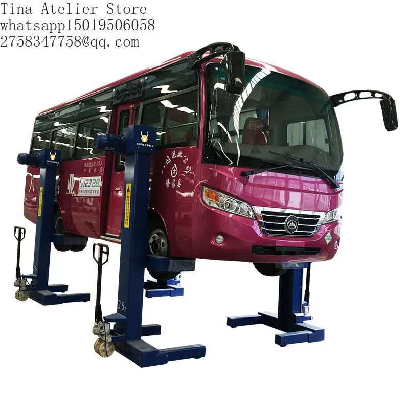 10 Ton Hydraulic Four Post Mobile Car Lift with 500-800mm Tire Diameter 1500mm Lifting Height 2.2x4KW Motor Standard CE