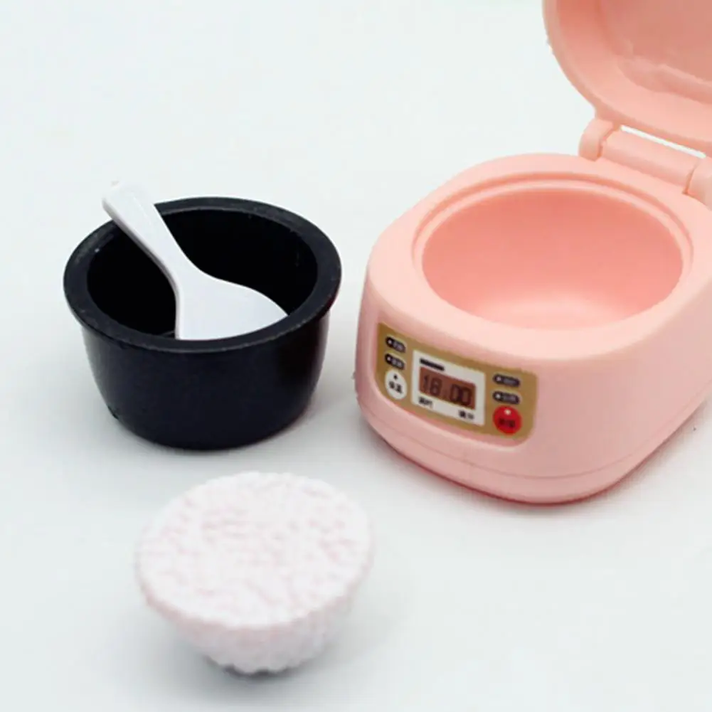 Dollhouse Accessories Miniature Dollhouse Kitchen Set with Realistic Oven Compact Rice Cooker Detailed Miniature for Collectors